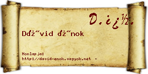 Dávid Énok névjegykártya